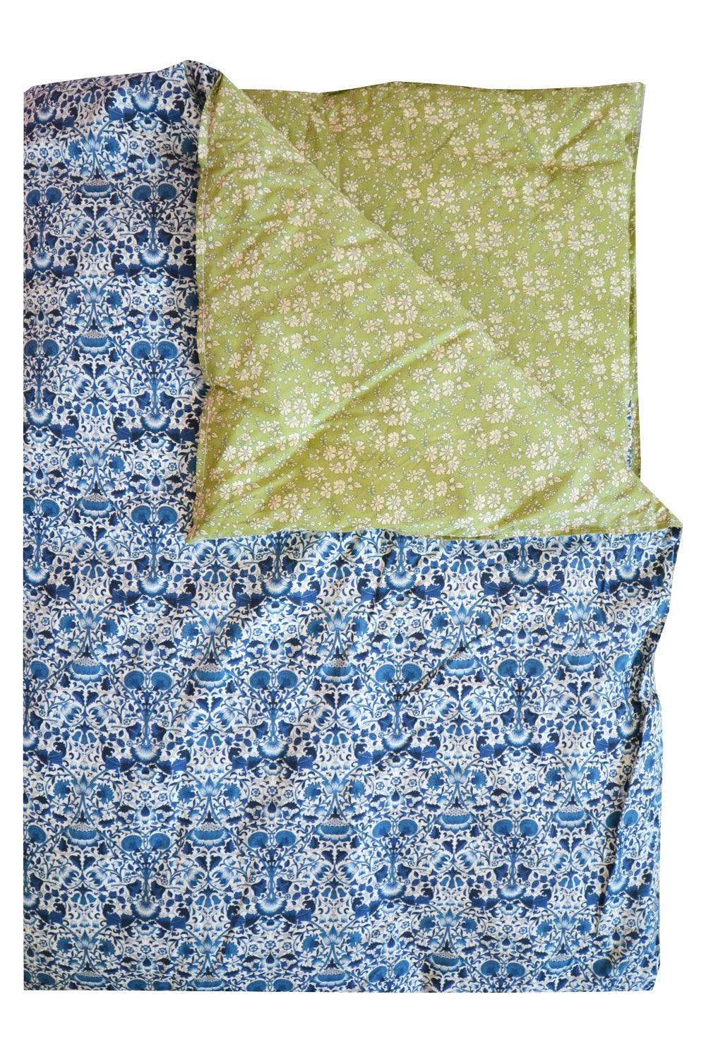 Reversible Heirloom Quilt Made With Liberty Fabric Lodden & Capel Pistachio