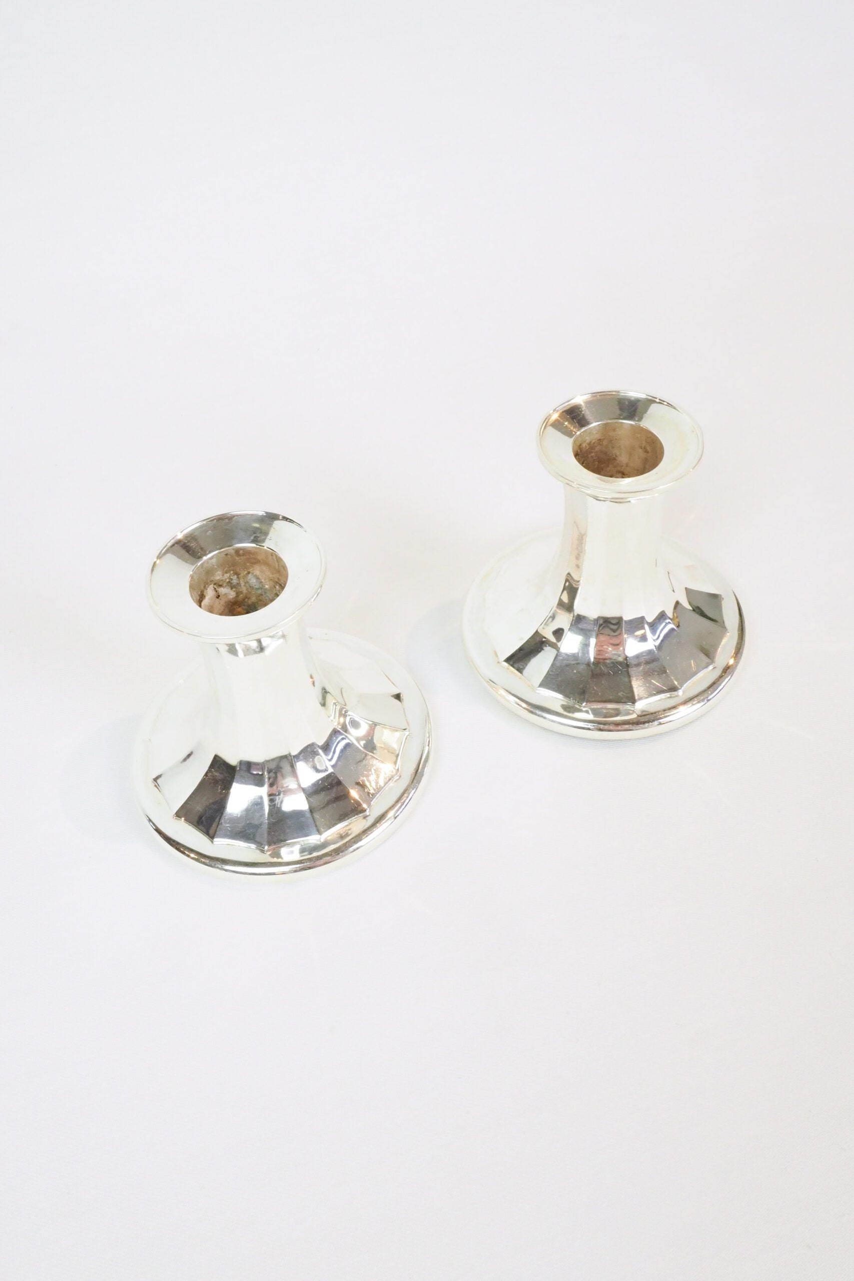 Pair of Vintage Silver Plate Candlesticks