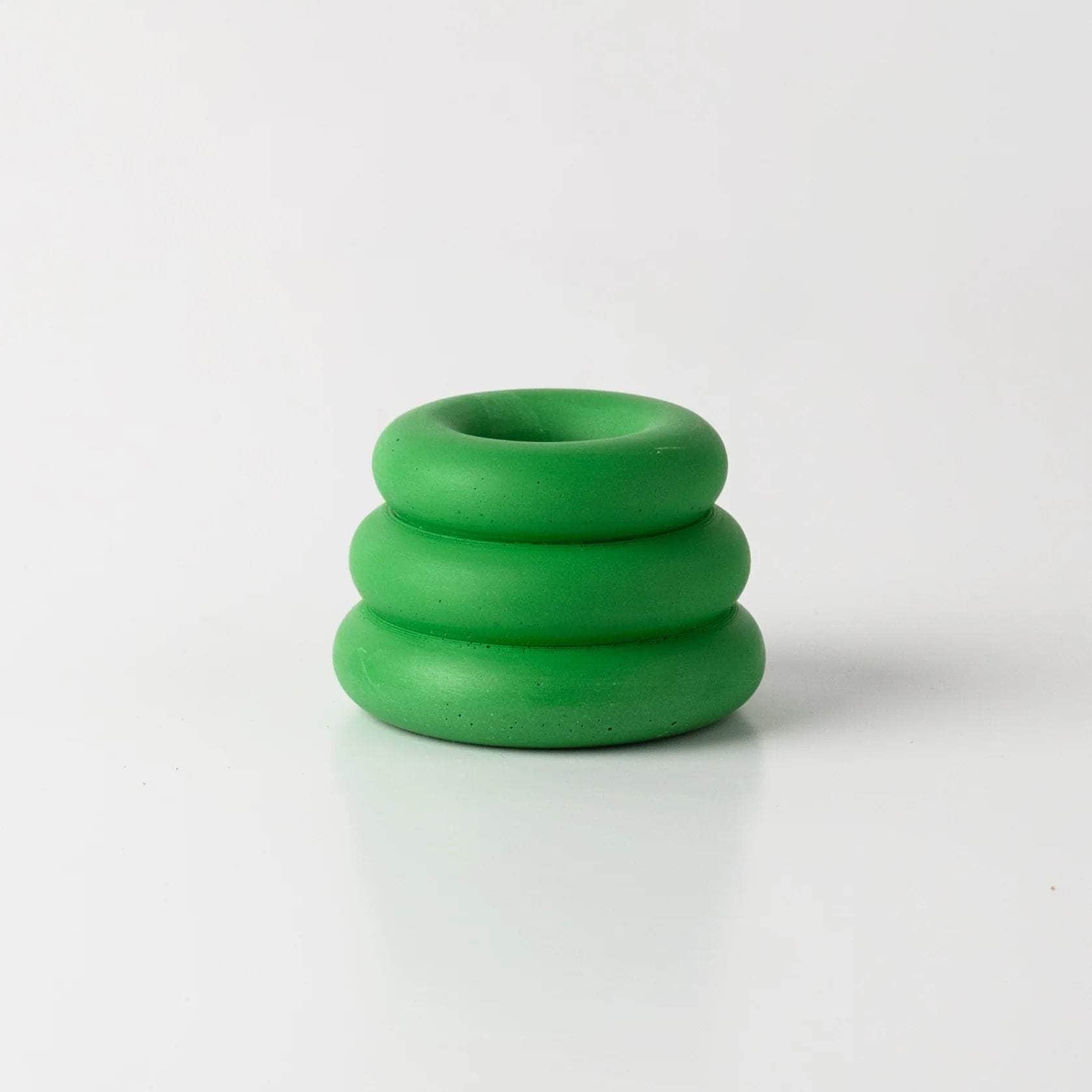 Forest Green Triple O Candleholder
