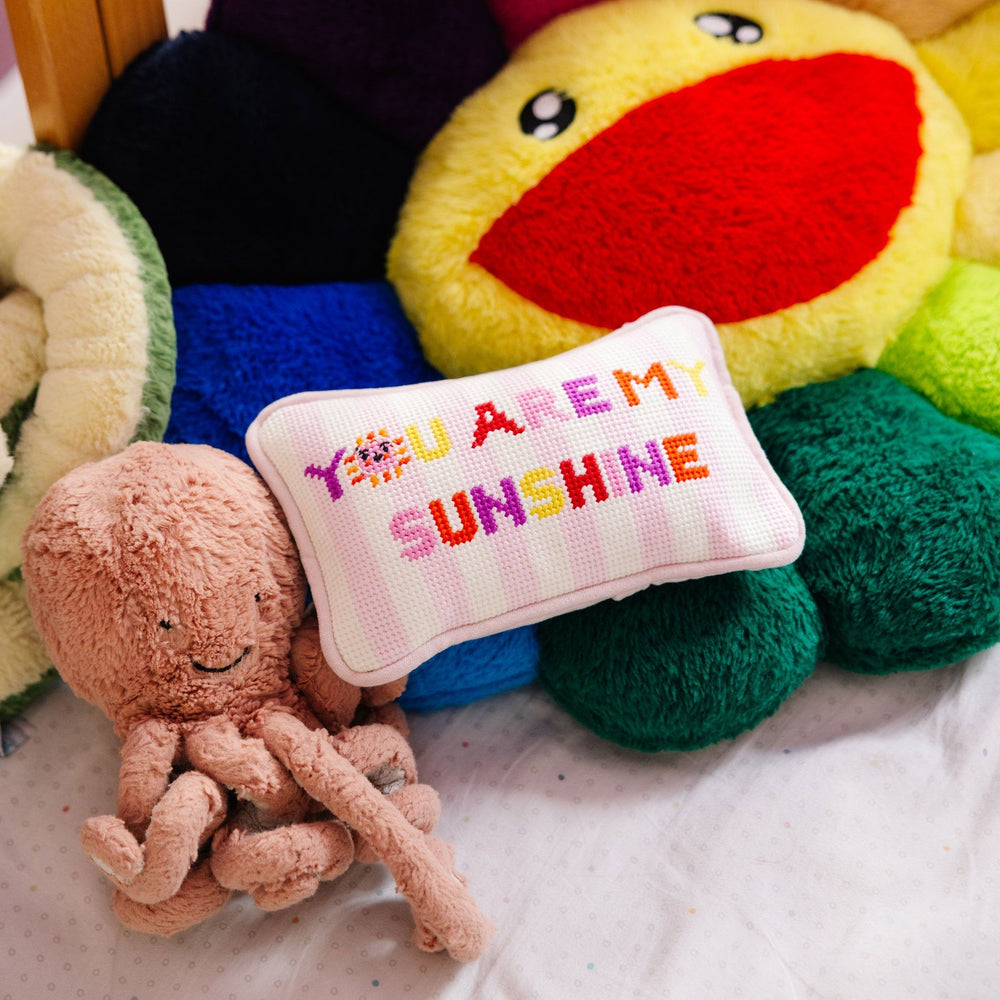 You Are My Sunshine Mini Needlepoint Pillow