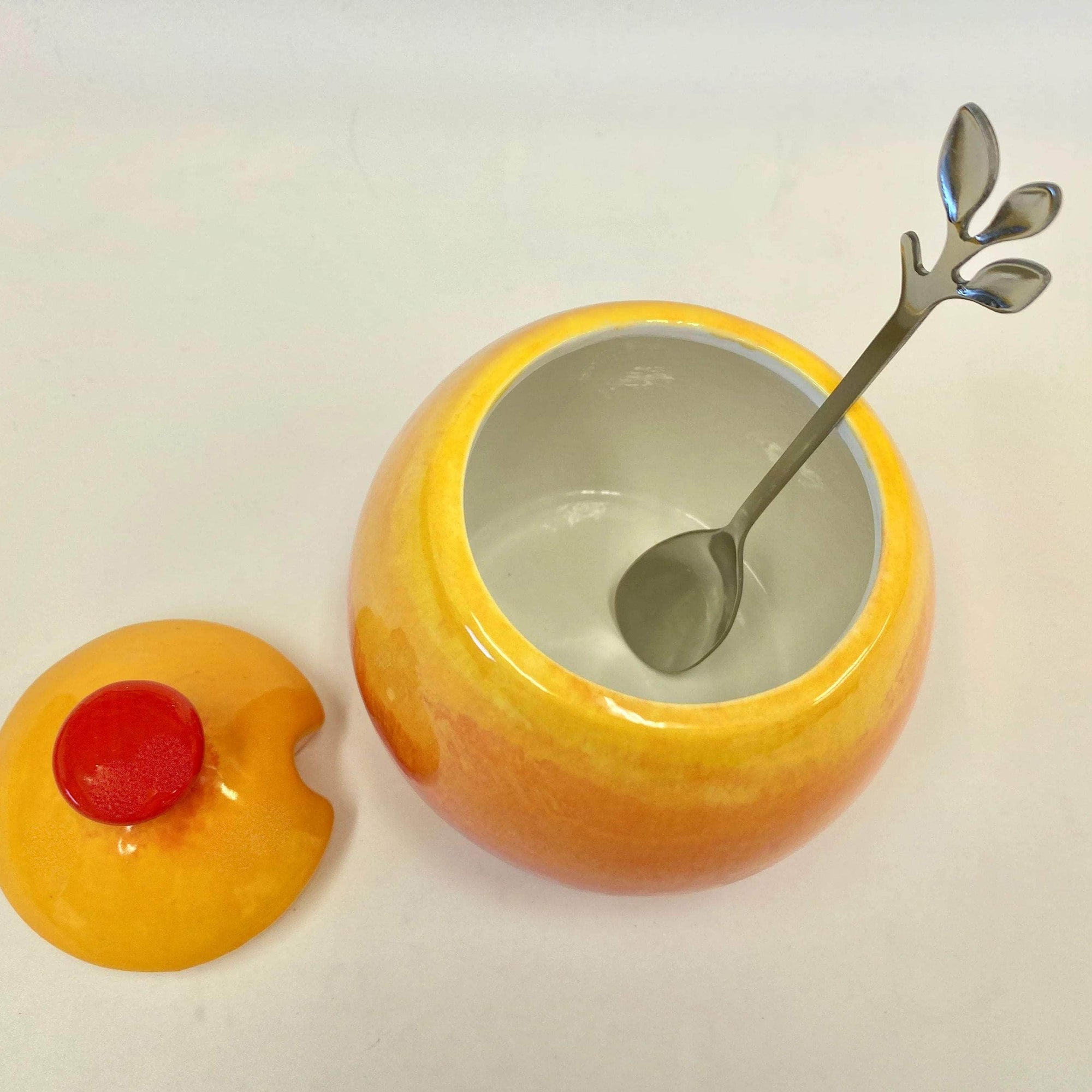 Sugar Bowl - Graduated Red to Yellow Glaze