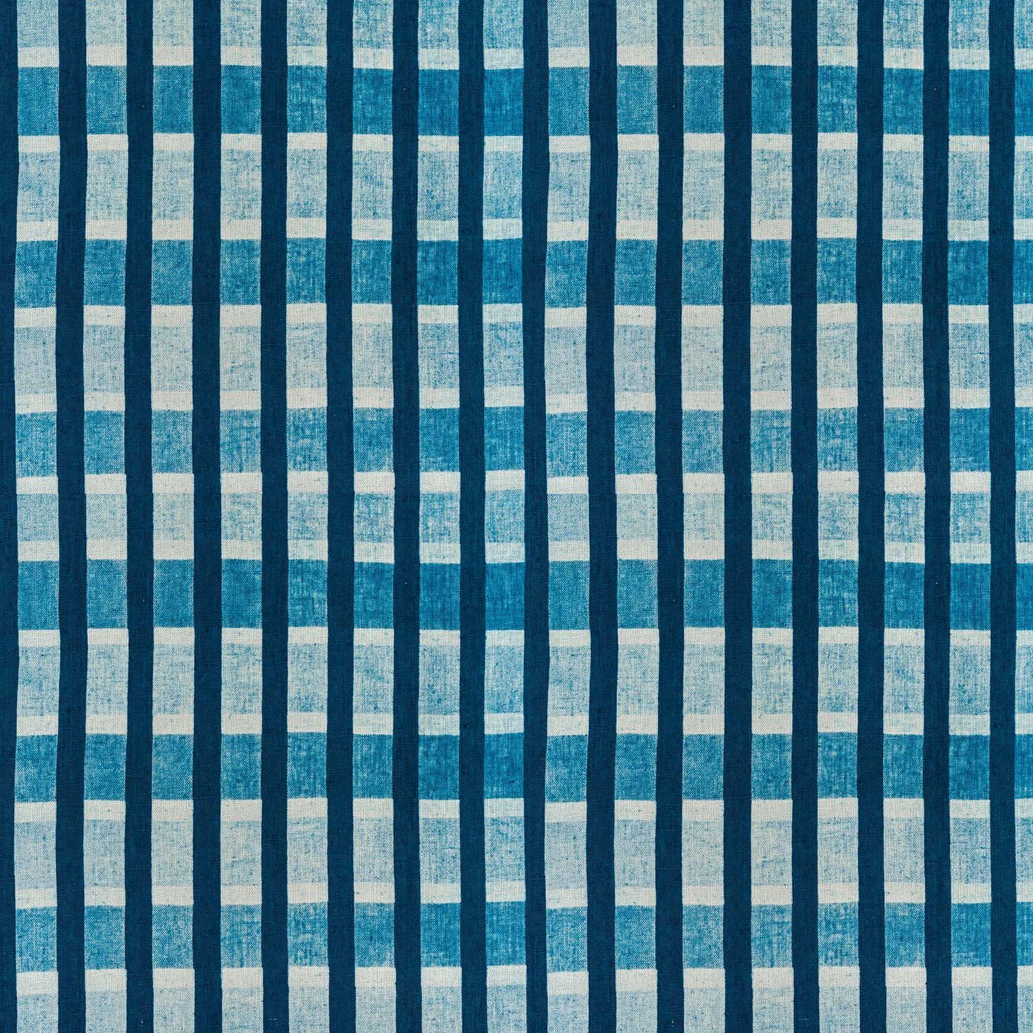 Lino Stripe Fabric (Indigo)