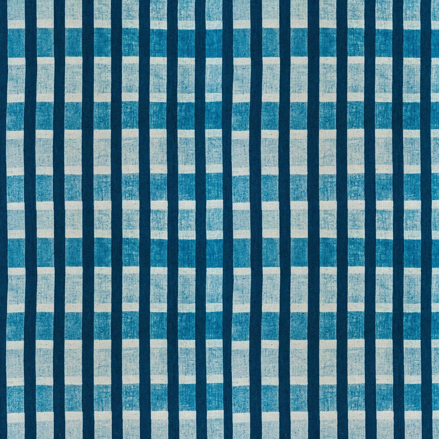 Lino Stripe Fabric (Indigo)