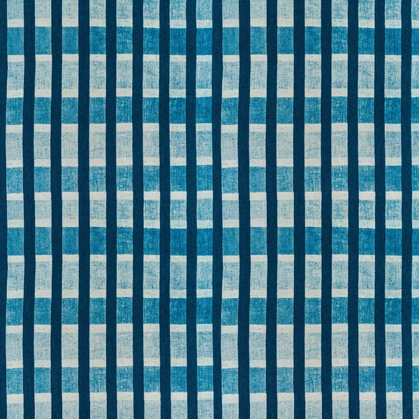 Lino Stripe Fabric (Indigo)