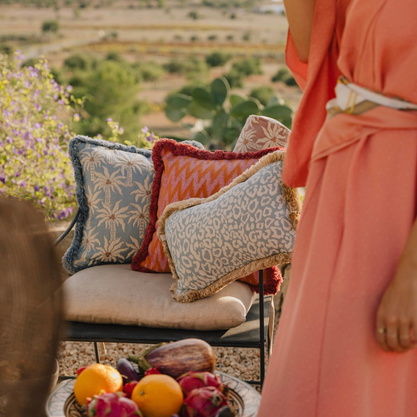 Cushion Rosita Orange & Pink