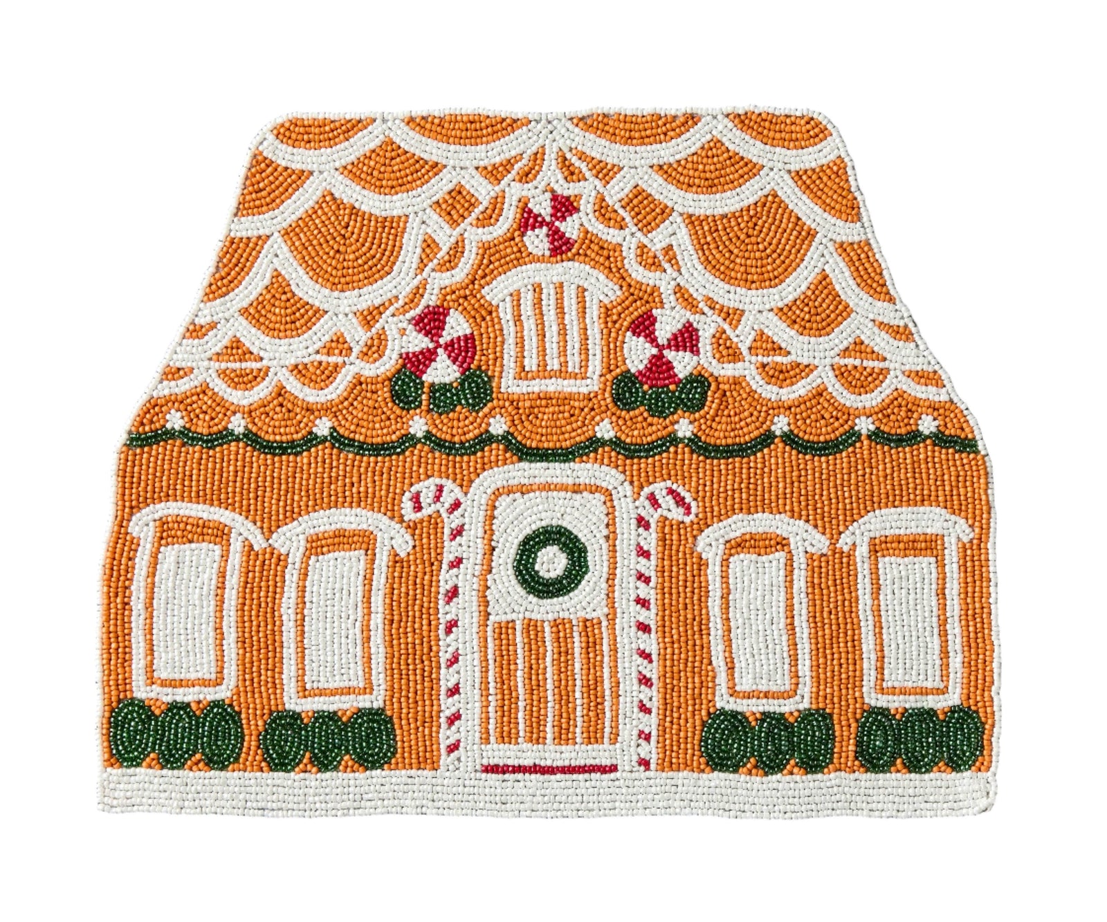 Handicraft Gingerbread House Beaded Placemat