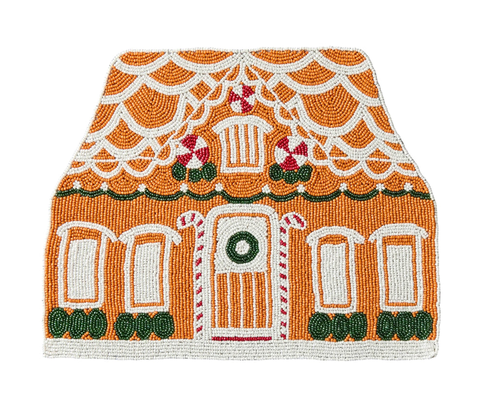 Handicraft Gingerbread House Beaded Placemat