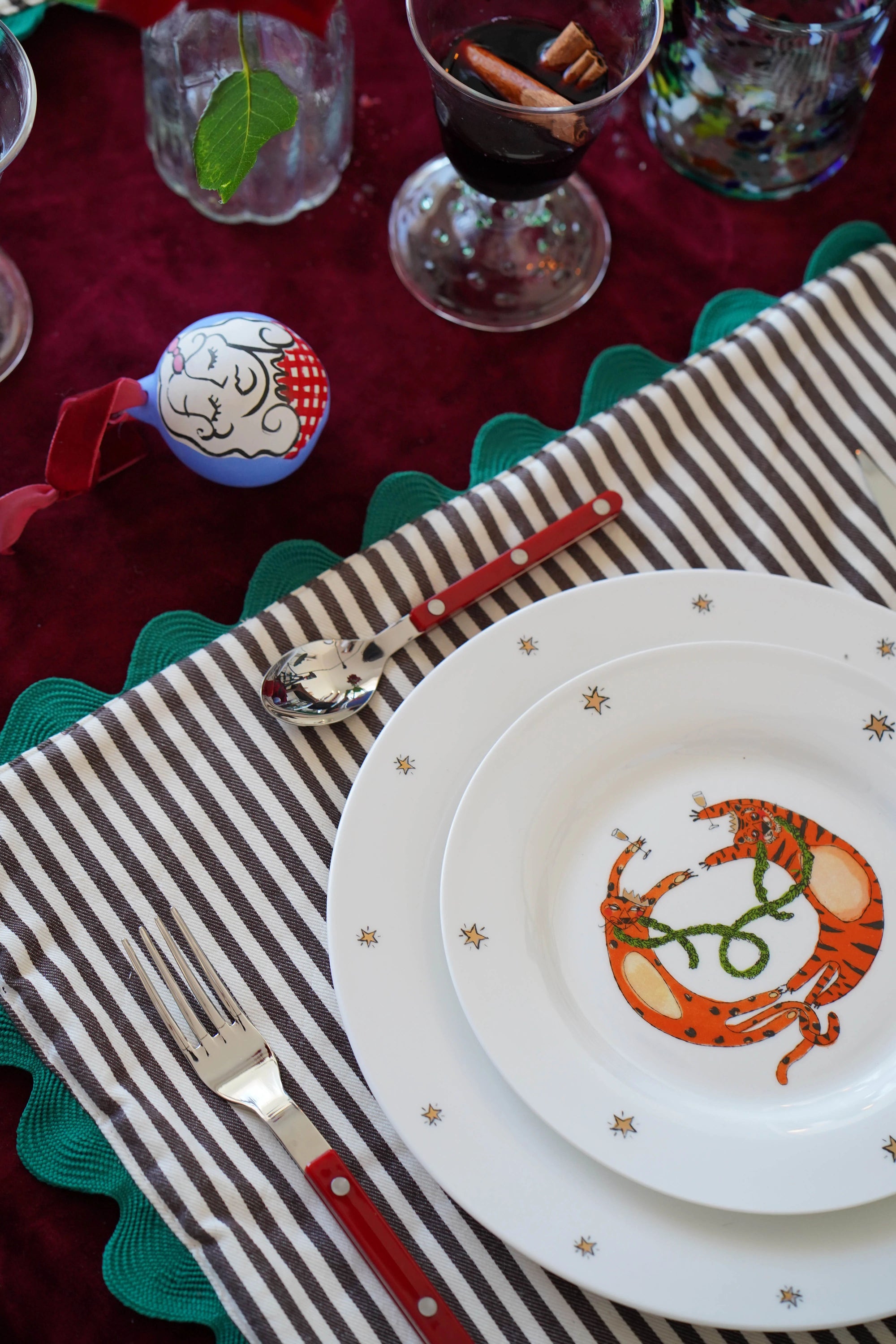 Hand Painted Ceramic Christmas Baubles