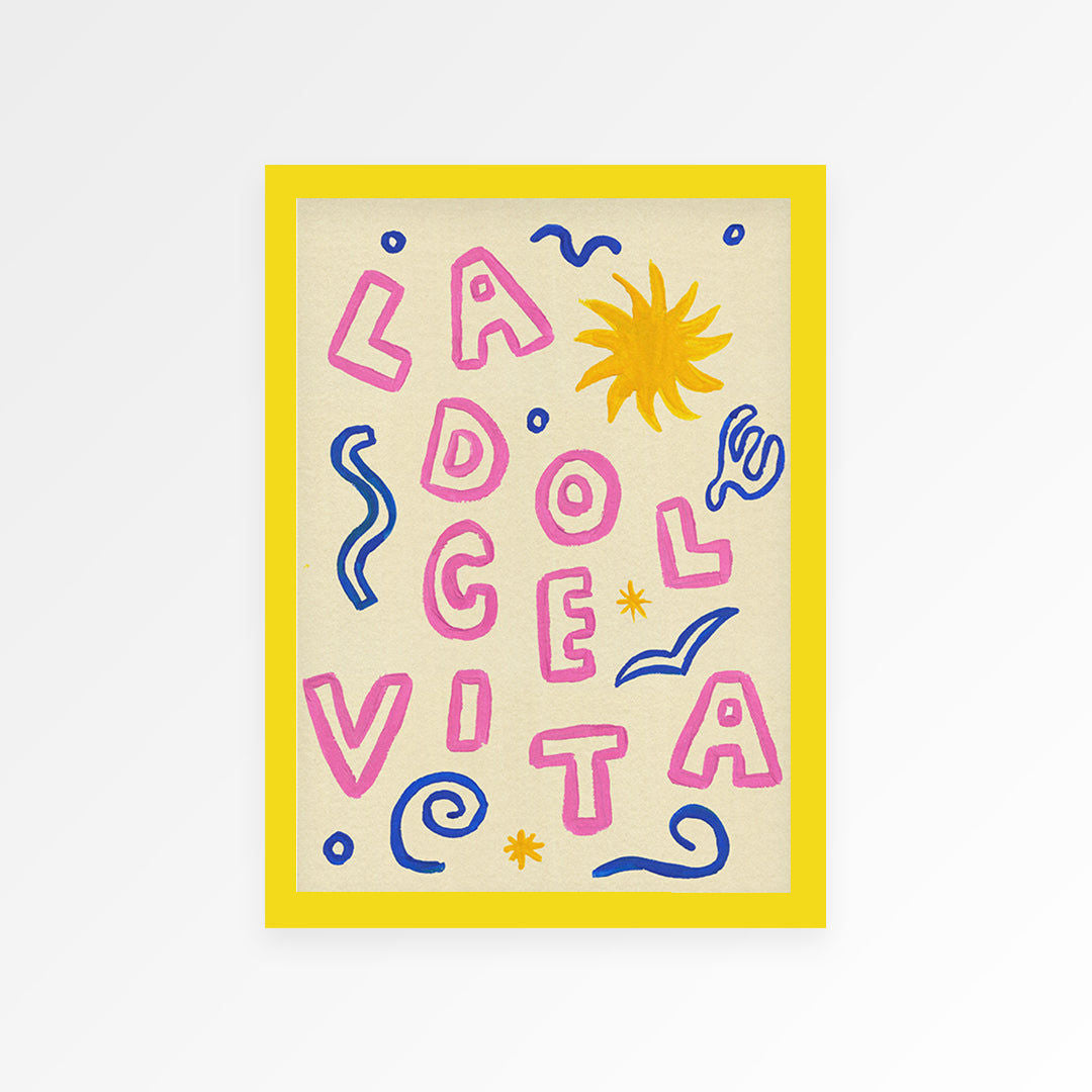 La Dolce Vita Hand Painted Print