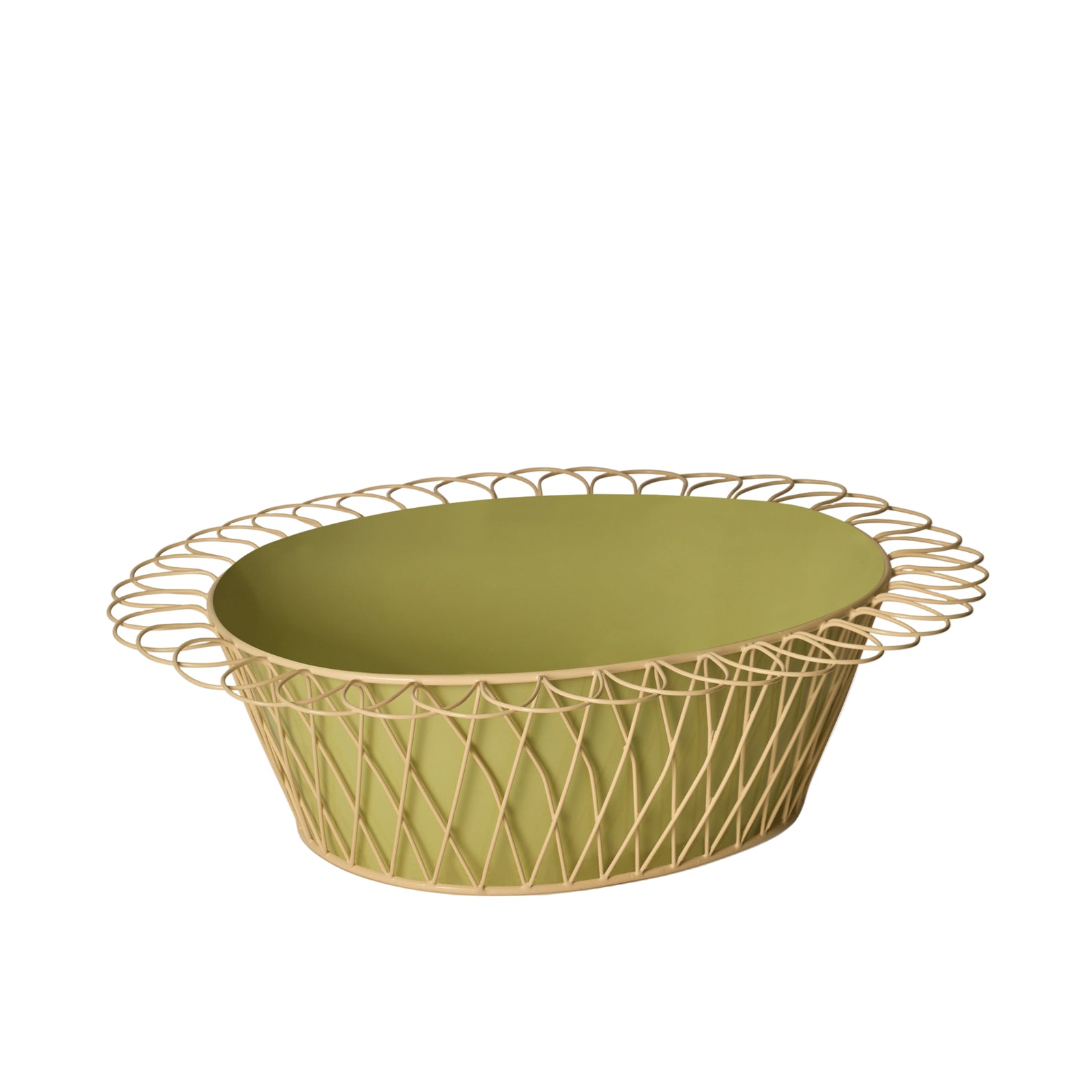 Wire Basket Planter | Sage Green & Blush