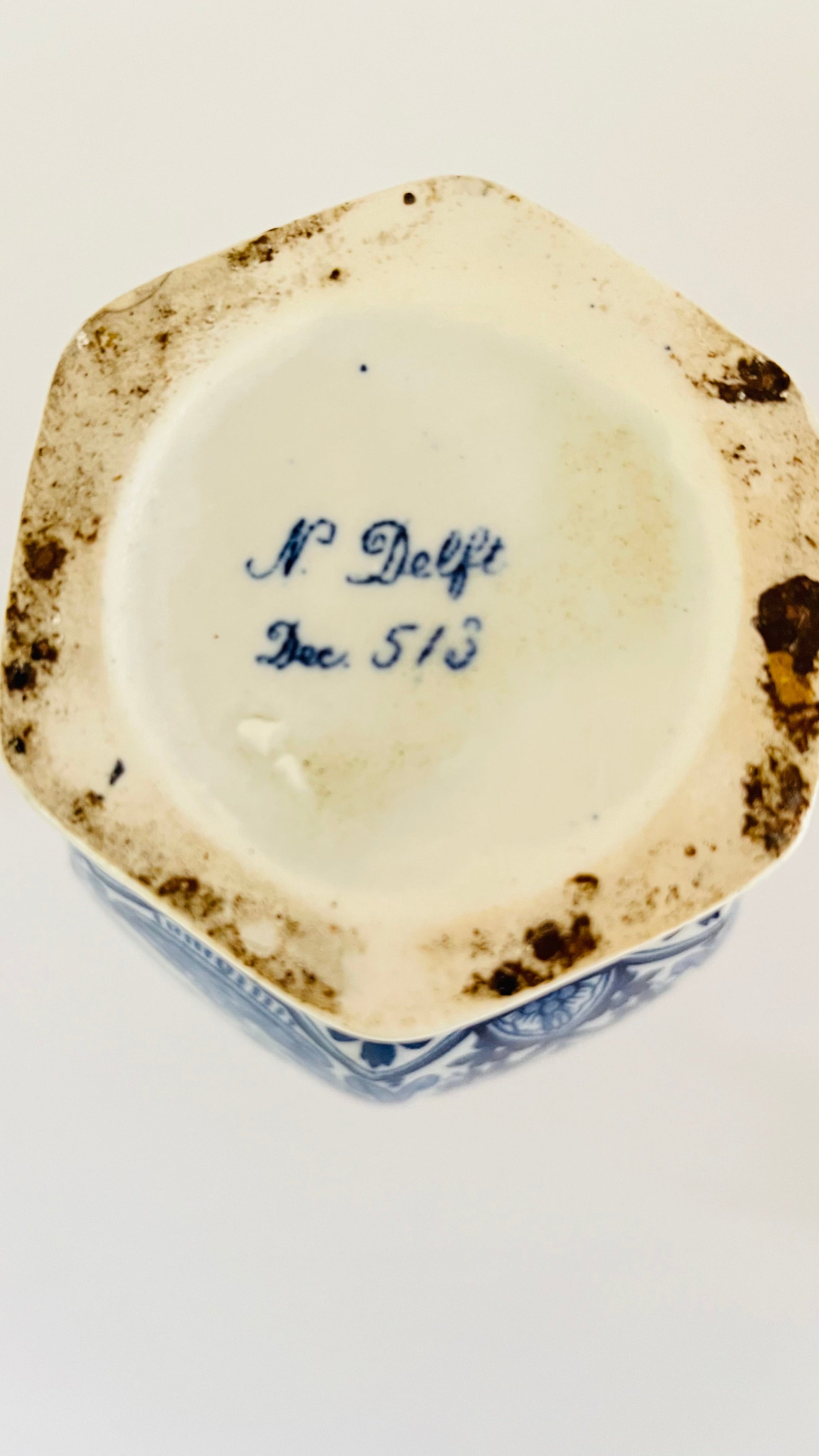 Antique Delft ‘Knobbelvaas’ Lamp