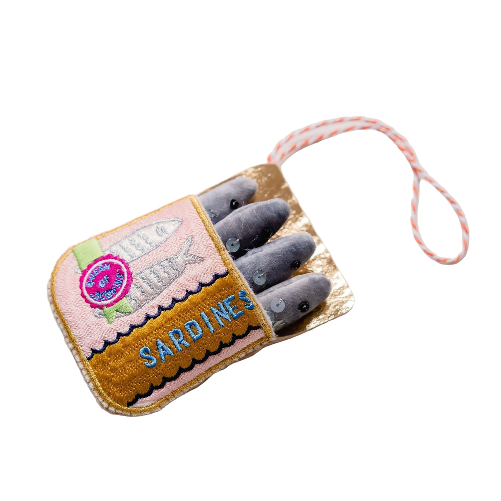 The Sardine Tin Embroidered Ornament