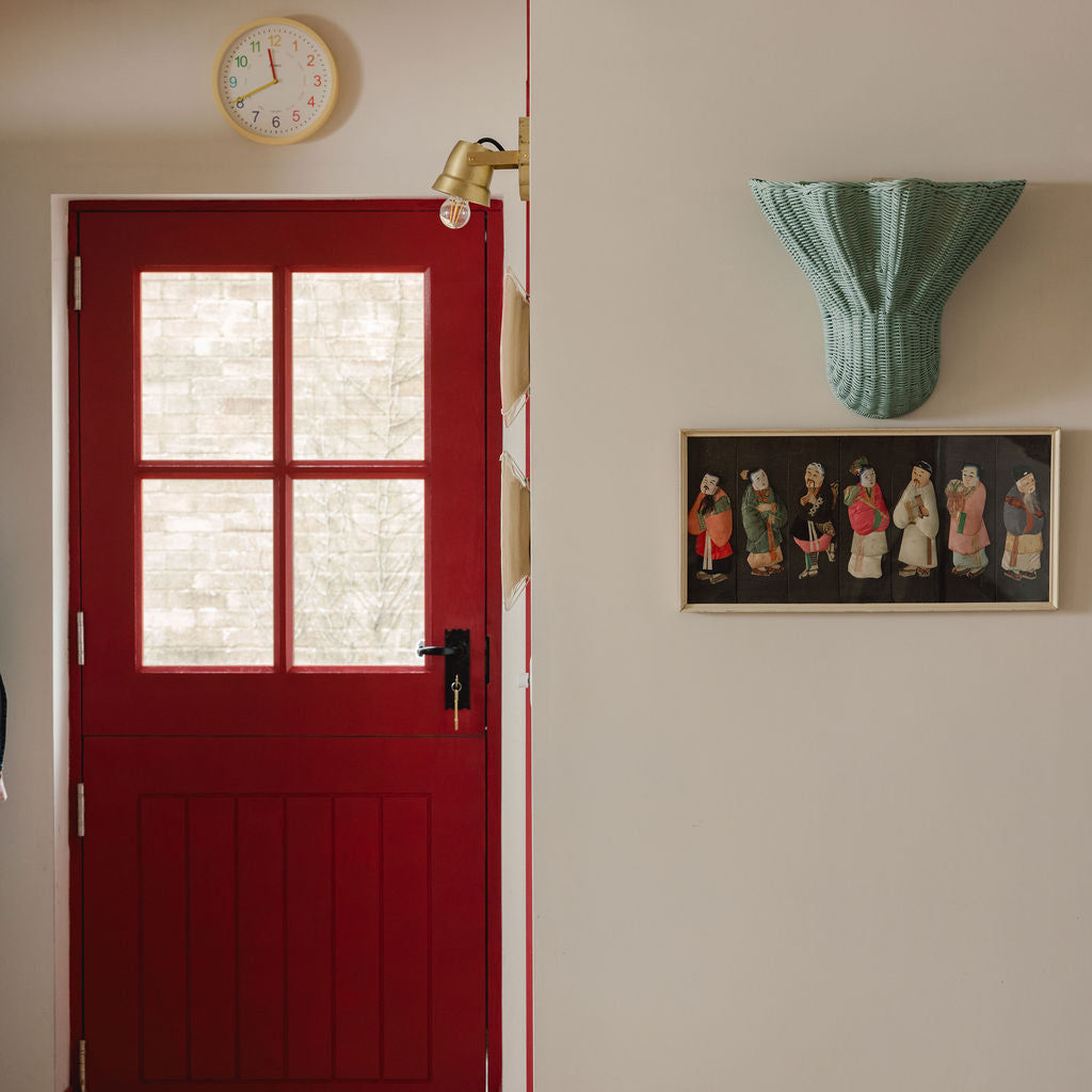 Luna Wall Light Shade, Large Red