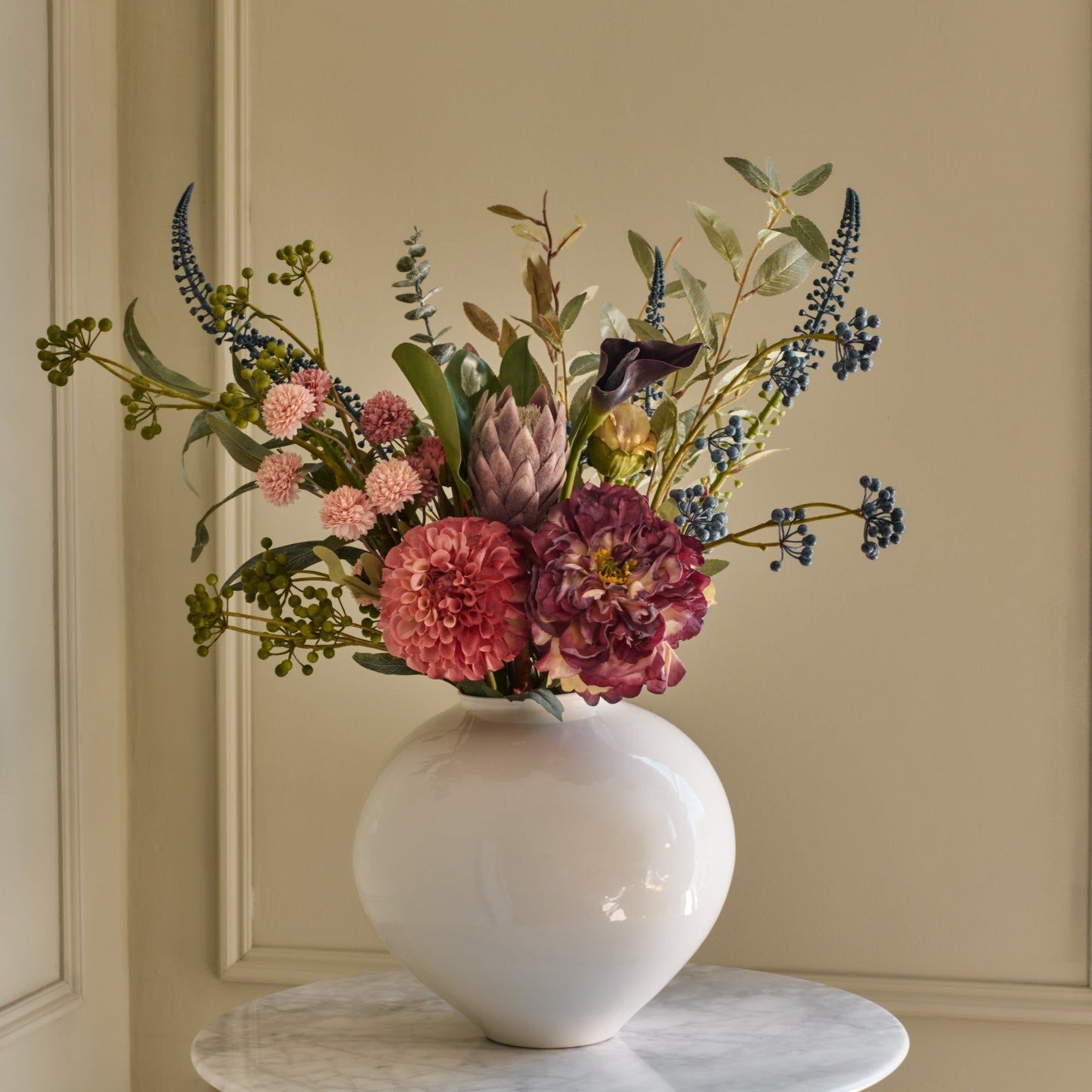 Everything - Faux Flower Arrangement - Reds & Greens