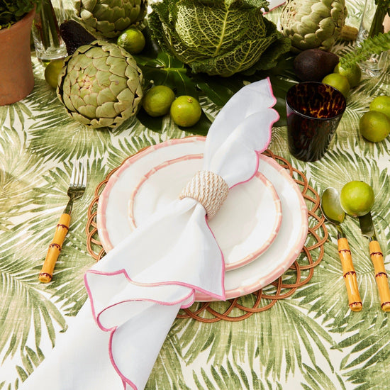 Large Pink Bamboo Dinner Plate (1 Piece)