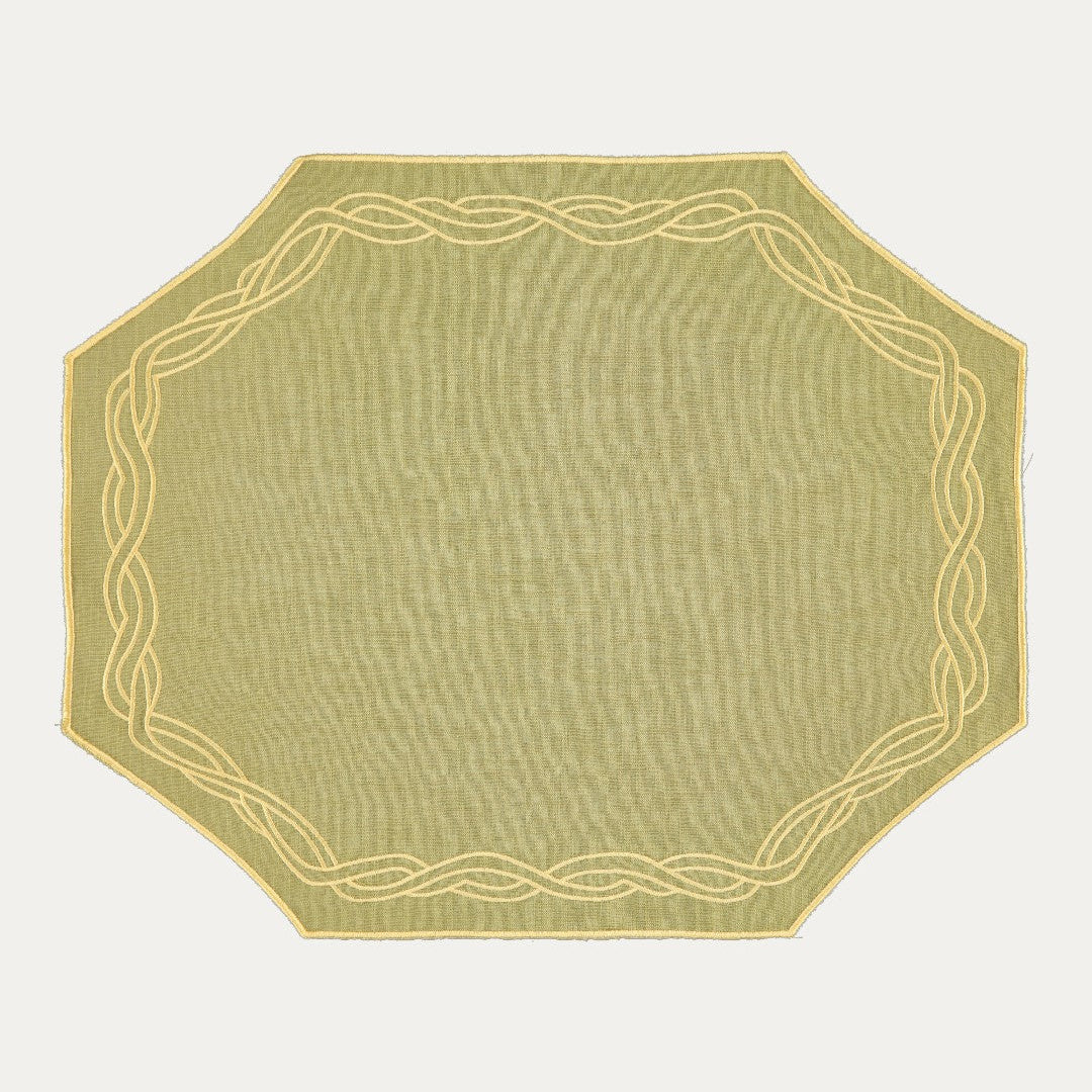 Corda Placemat, Green and Lime Green