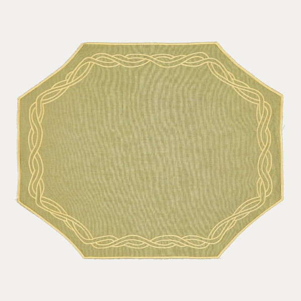 Corda Placemat, Green and Lime Green