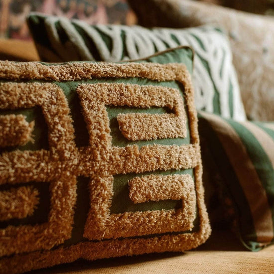 Cushion Cleo Moss & Sand