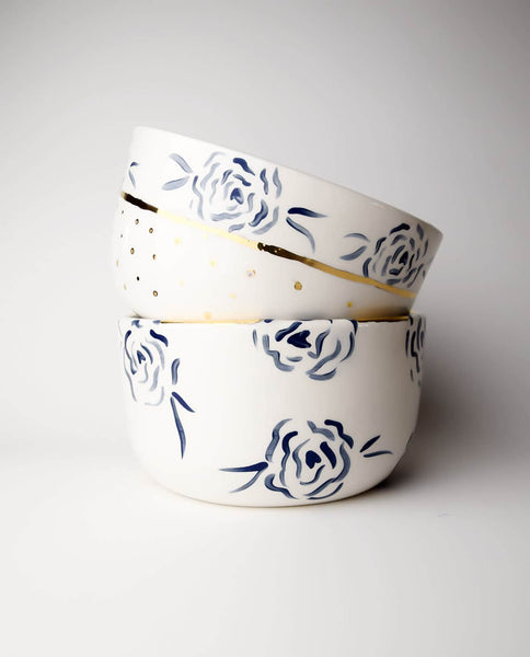 Royal Blue Rose Bowl