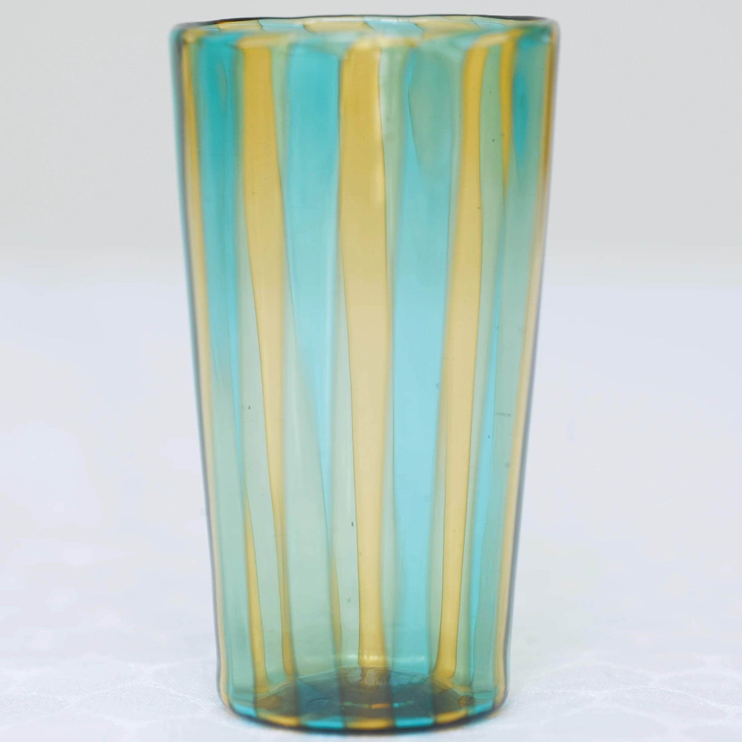 Augusta Glass Mustard-Aquamarine