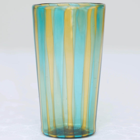 Augusta Glass Mustard-Aquamarine