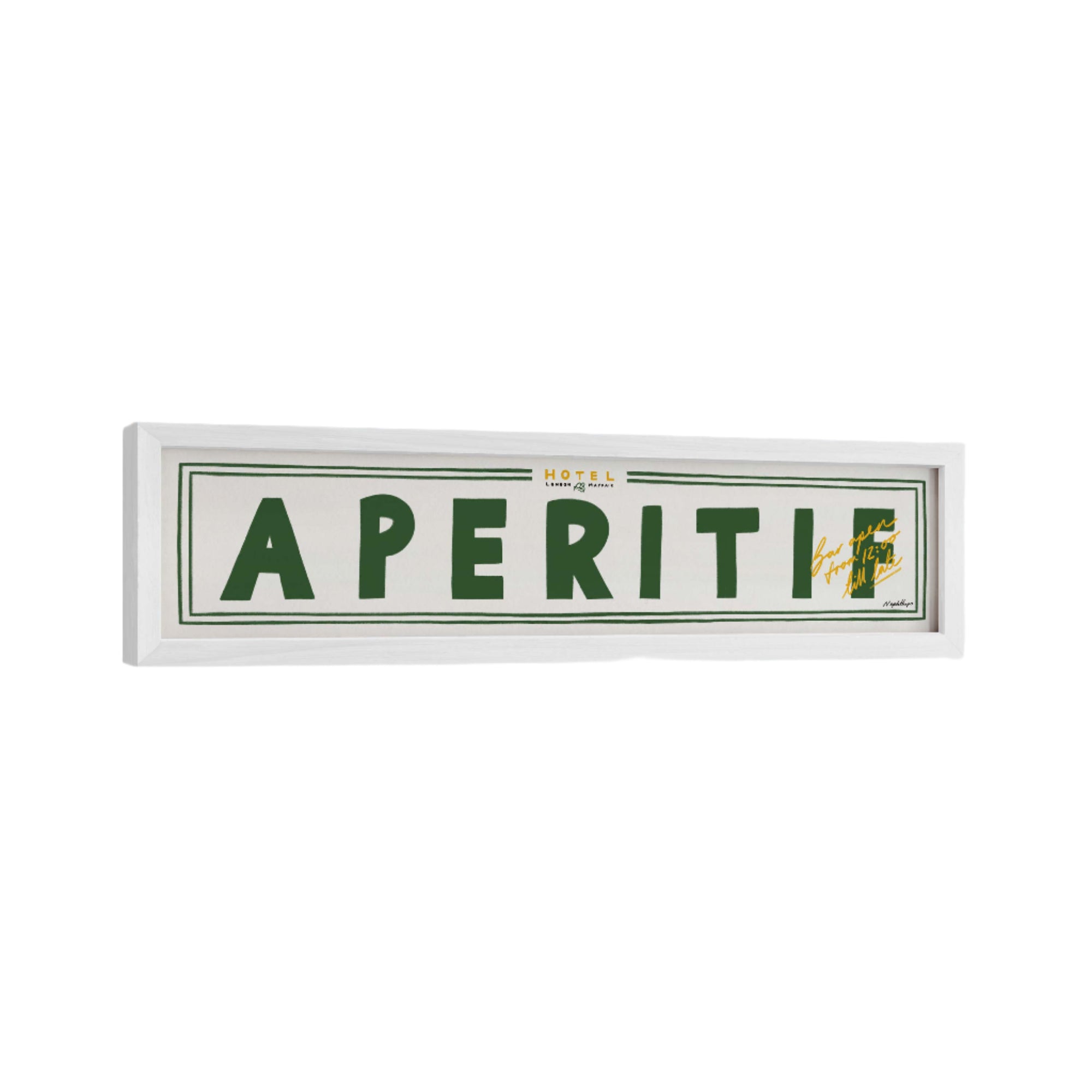 Aperitif Panoramic Framed Print