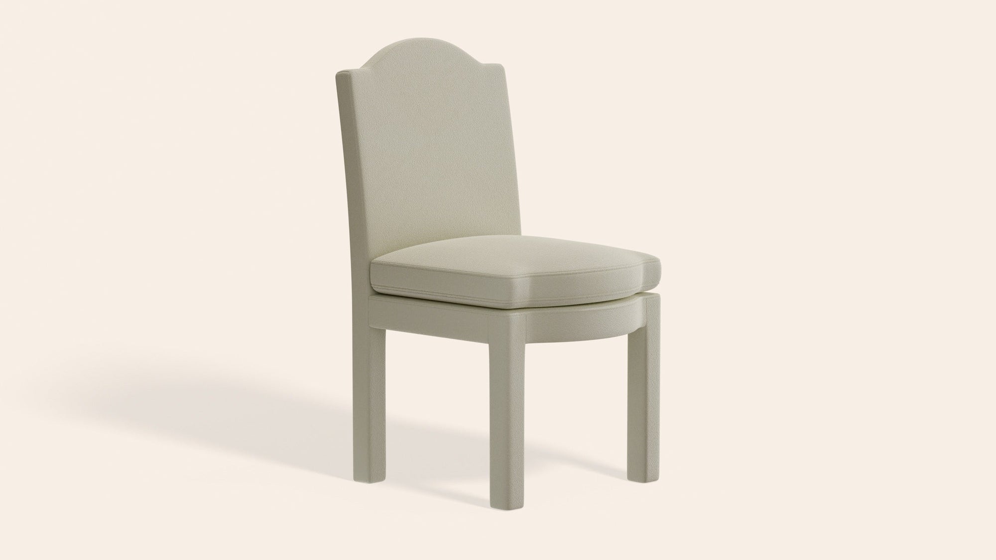 Pair of Leo Dining Chairs, Nougat Boucle-