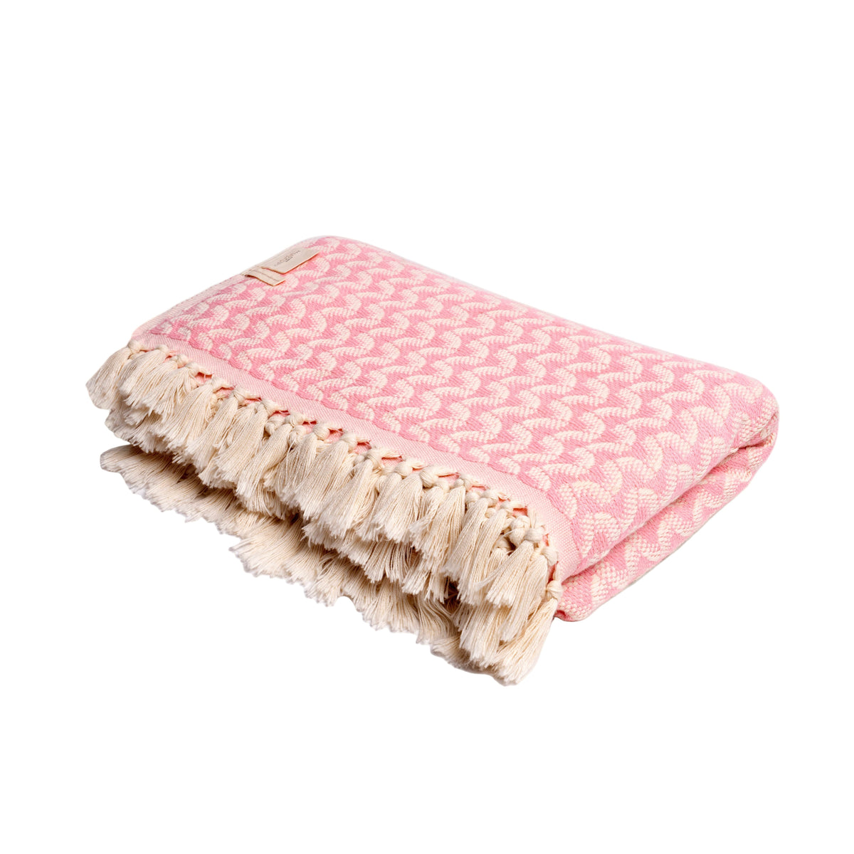 Silent Ripple Pure Cotton Blanket In Pink
