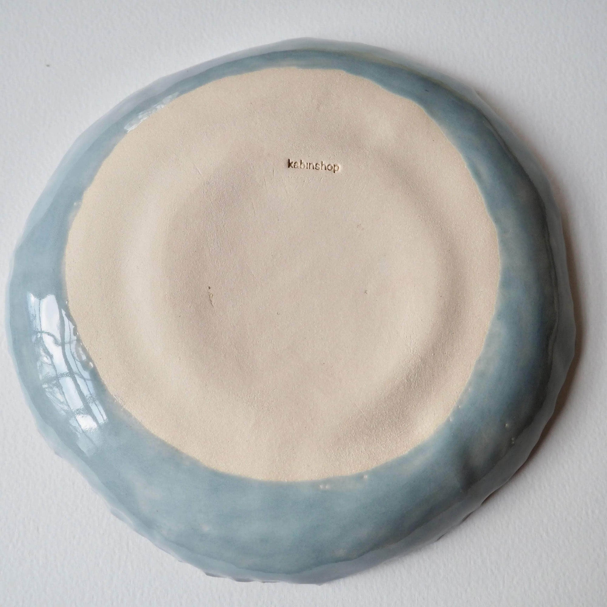 Handmade Illustrated Plate with Pink Llama, Toadstools , Hearts , Sun and Clouds