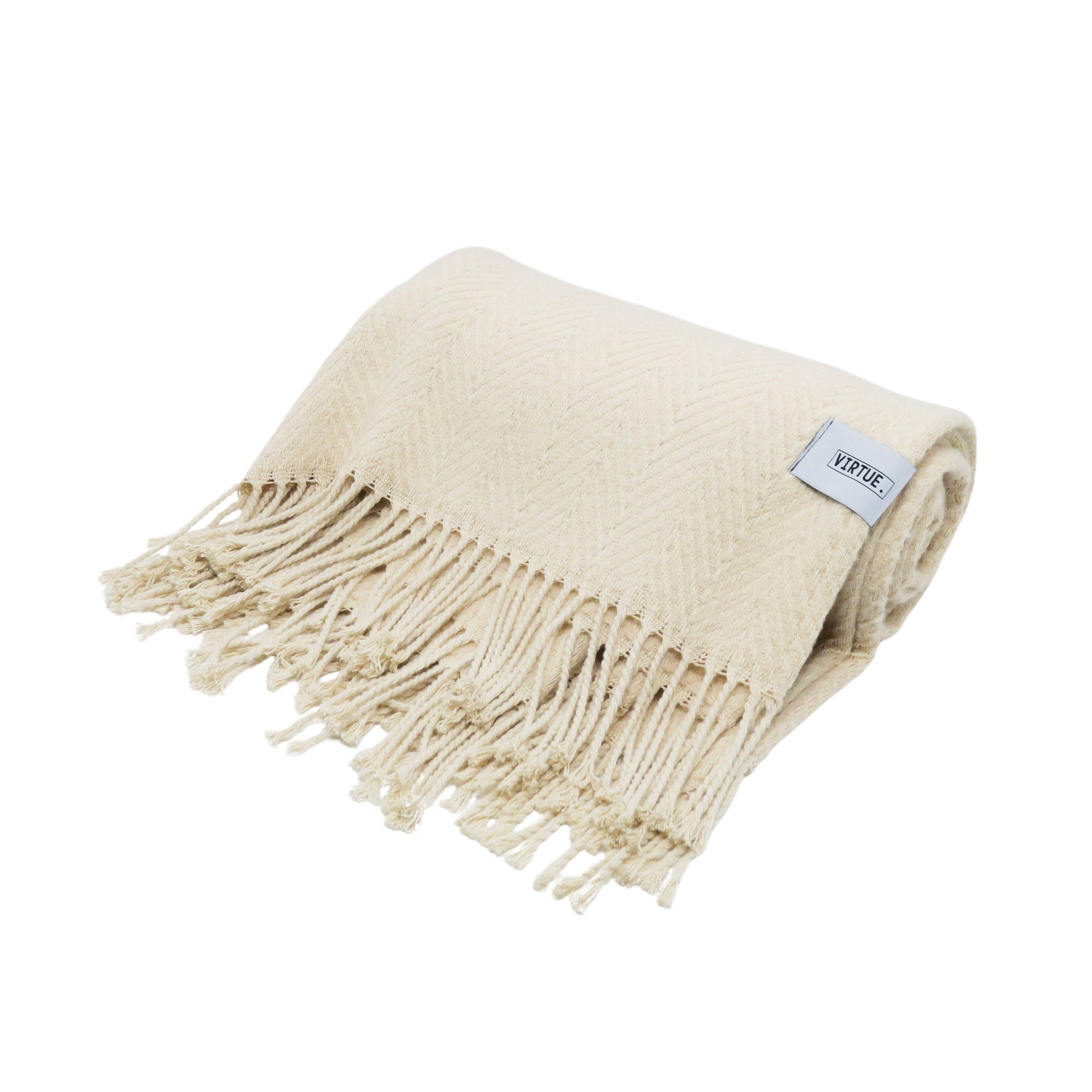 100% Beige Cotton Blanket