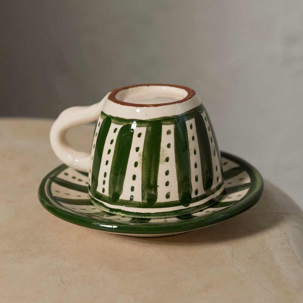 Green Safi Coffee Cup and Saucer