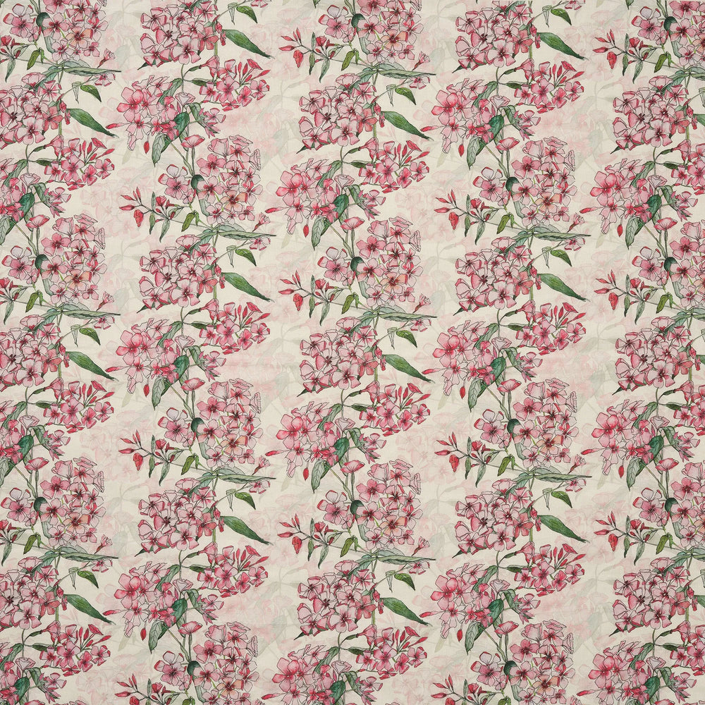 Pink Phlox Rows Fabric