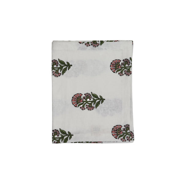 Begum Linen Hand-Printed Runner - Pink
