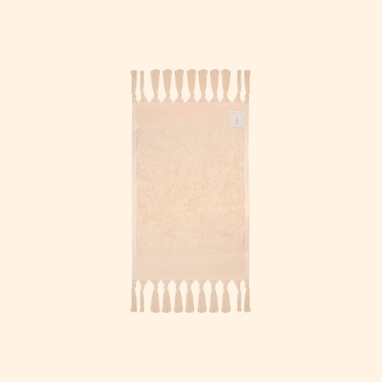 Plush & Bare Pure Cotton Mini Hand Towel In Cream