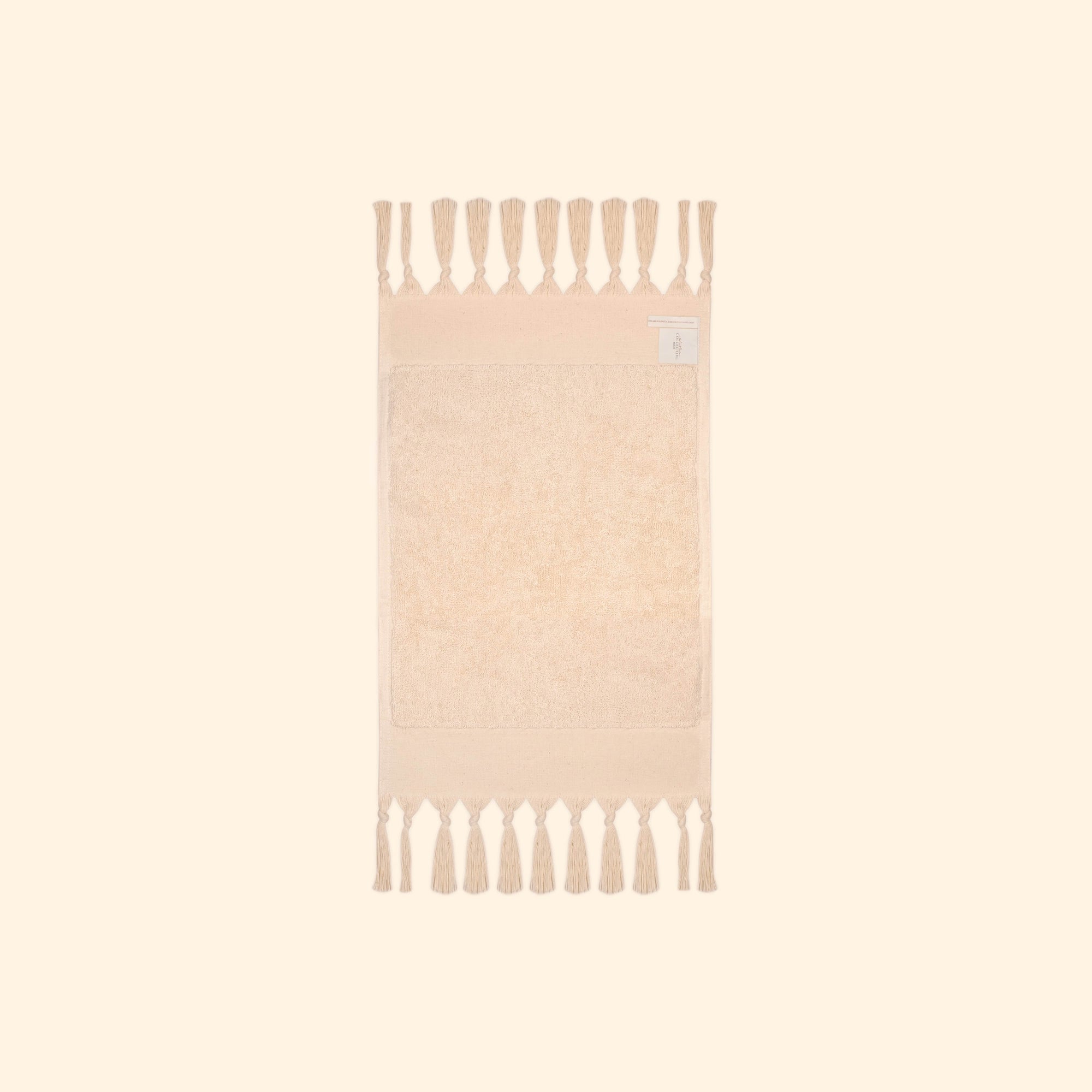 Plush & Bare Pure Cotton Mini Hand Towel In Cream