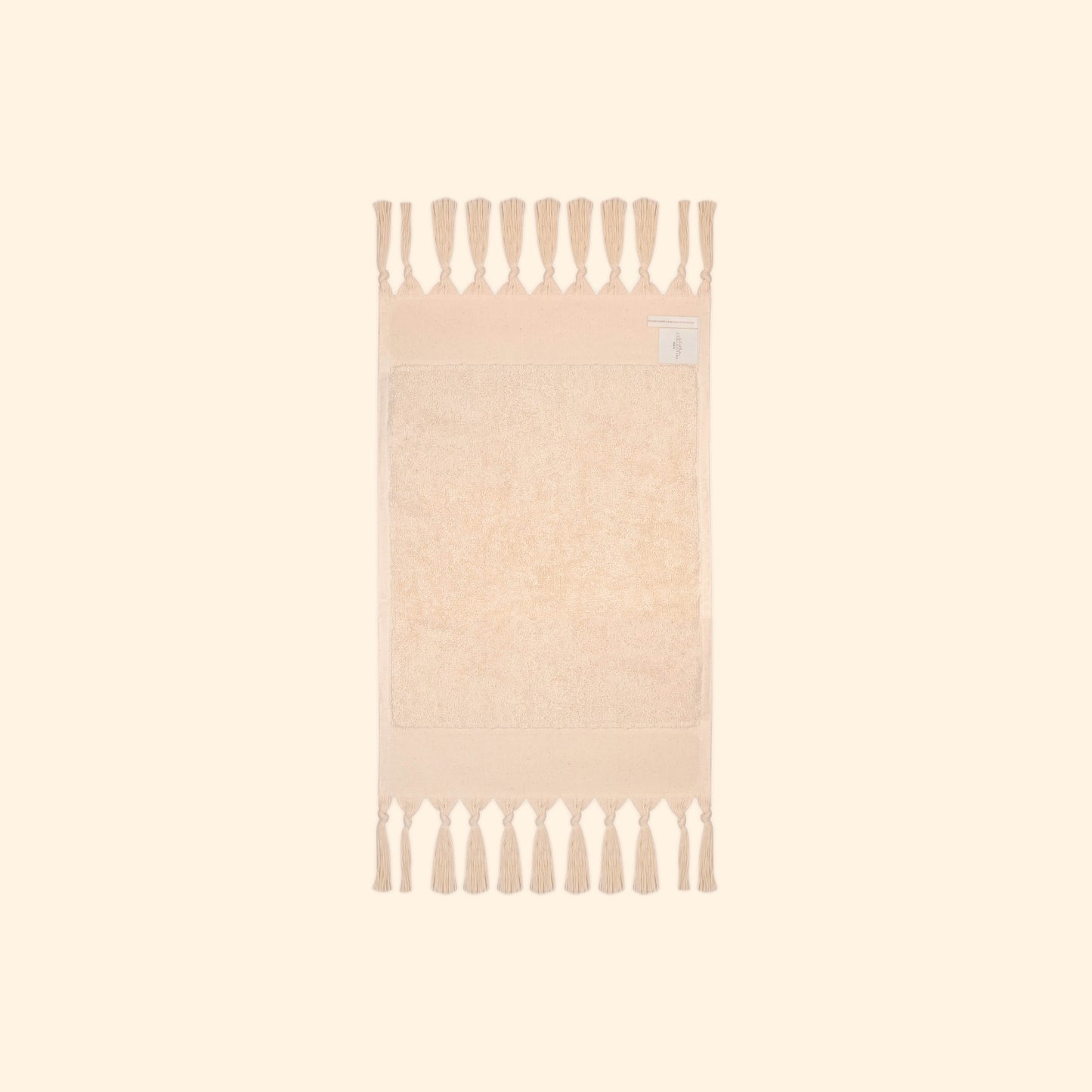 Plush & Bare Pure Cotton Mini Hand Towel In Cream
