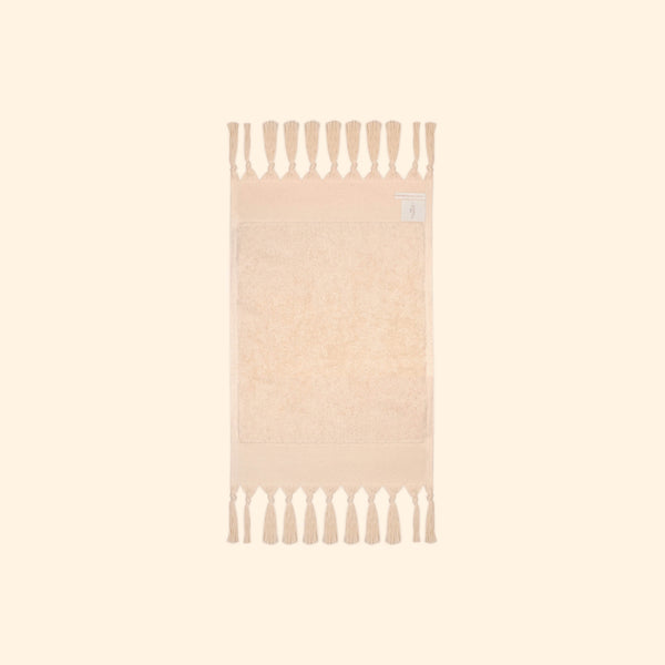 Plush & Bare Pure Cotton Mini Hand Towel In Cream
