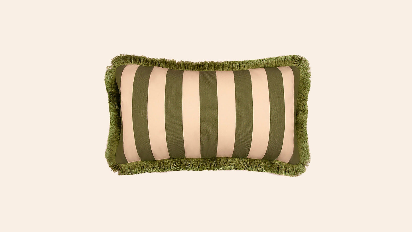 Sonia Stripe Cushion, Artichoke