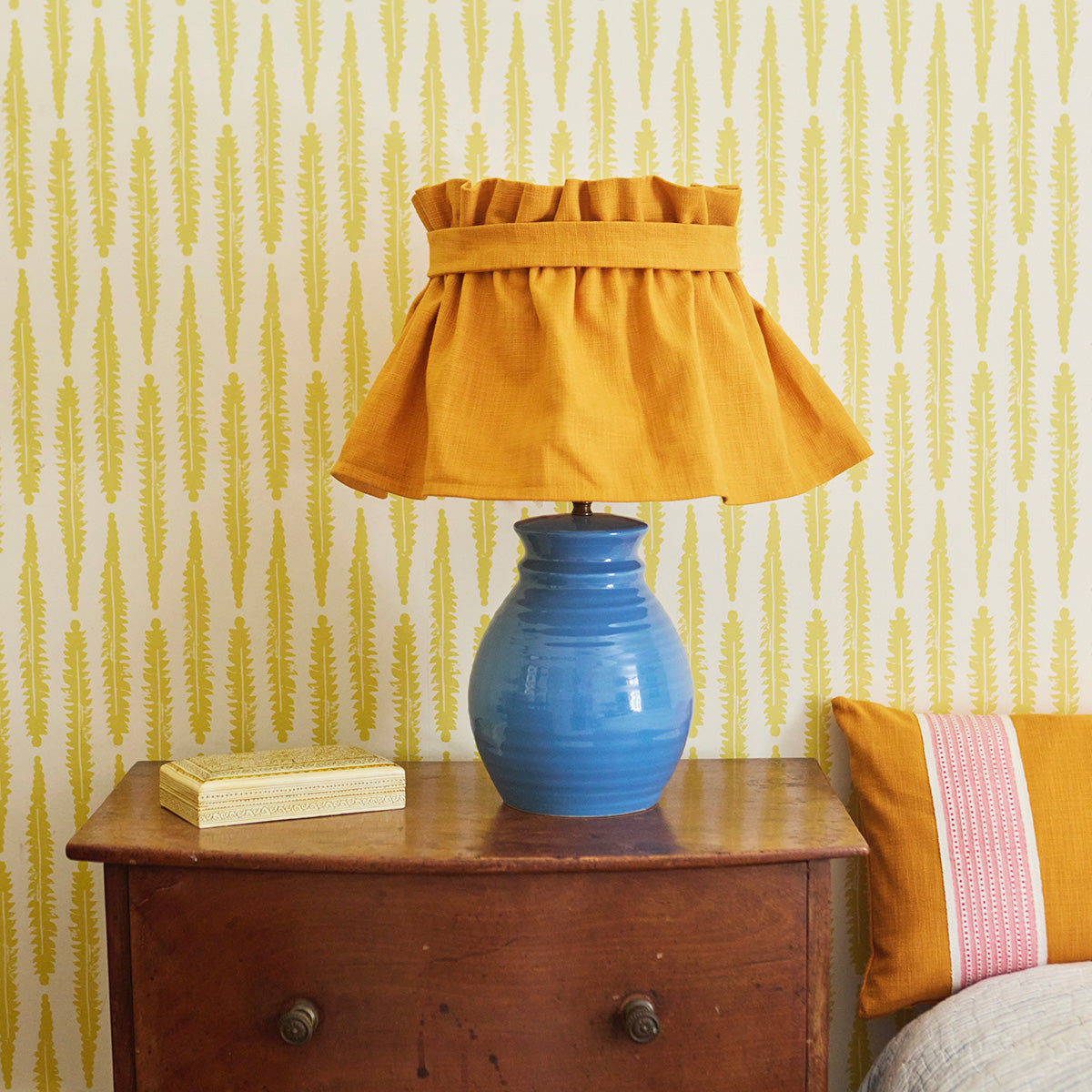 Lampshade Flirty Skirt Peter Plain Turmeric with Tie