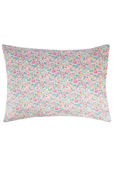 Pillowcase made with Liberty Fabric Betsy Blossom Pink
