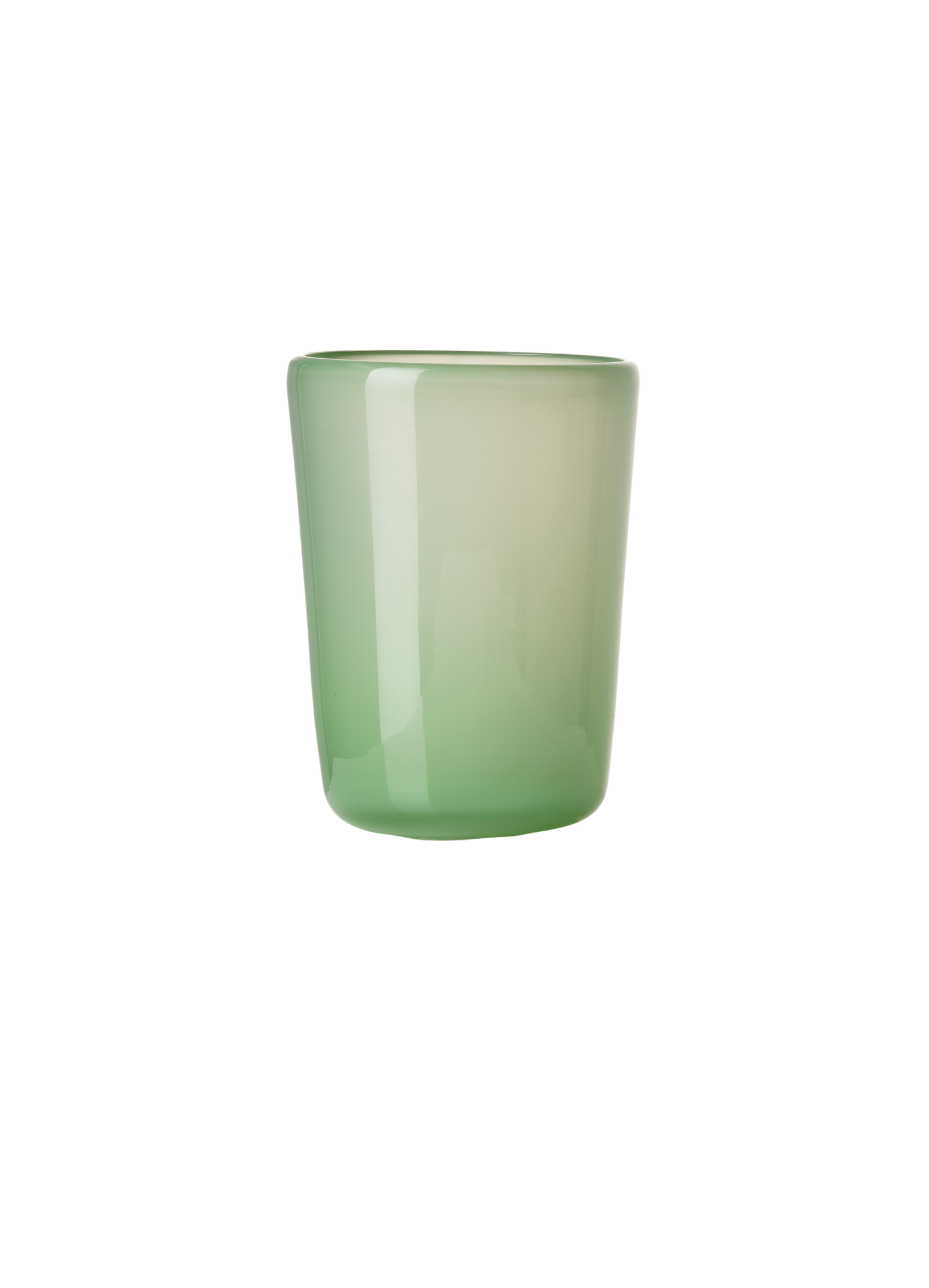 Thyme Hand Blown Water Glass in Opaque Green