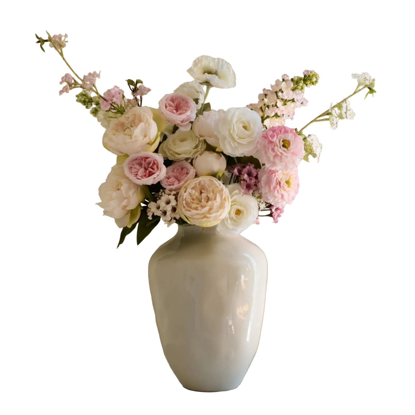 Daphne - Faux Flower Arrangement - Whites, Creams & Pinks