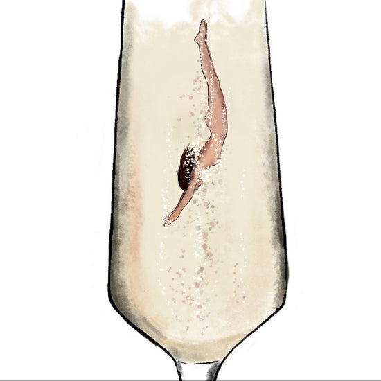 Make a Splash Champagne Art Print