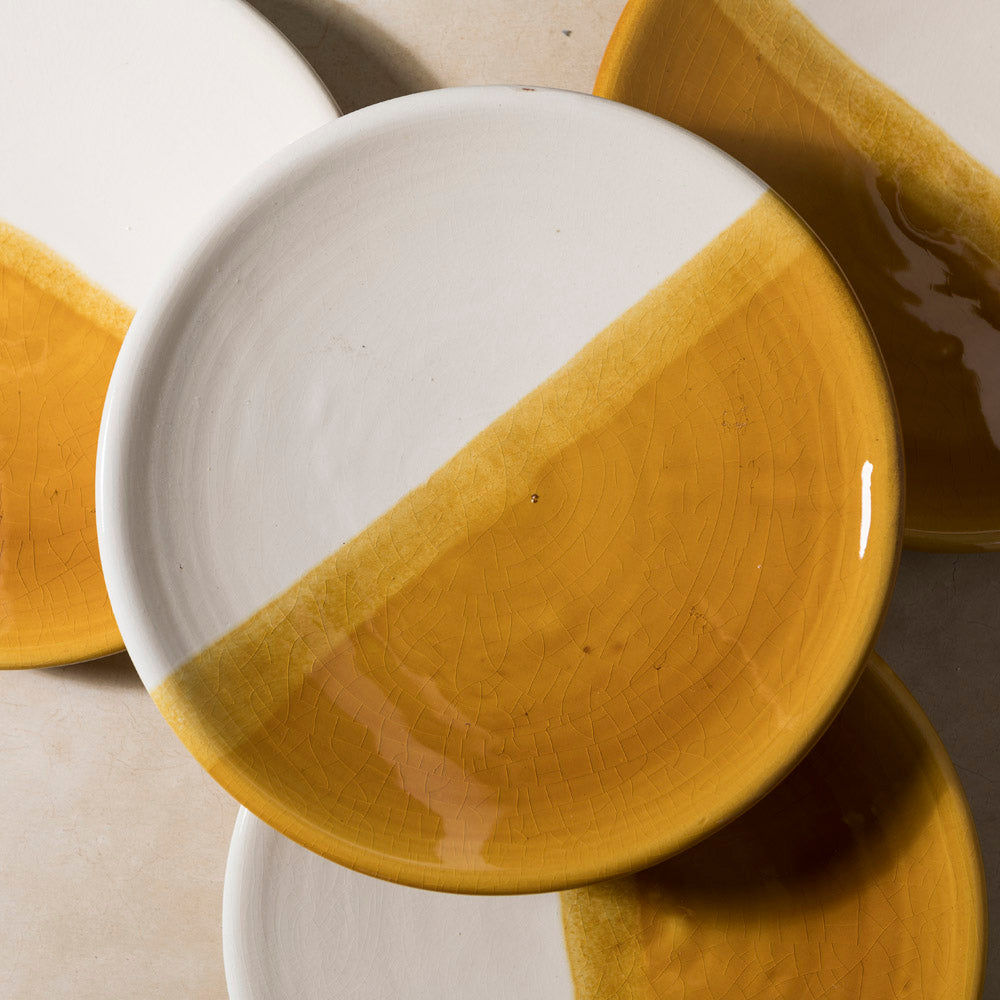 Mustard Bicolour Rabat Dinner Plate