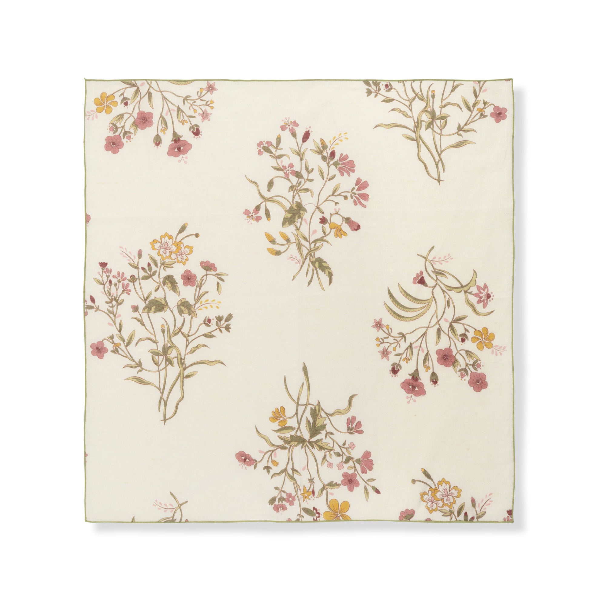 Set of Scarlet Flax & Field Flowers Printed Napkins