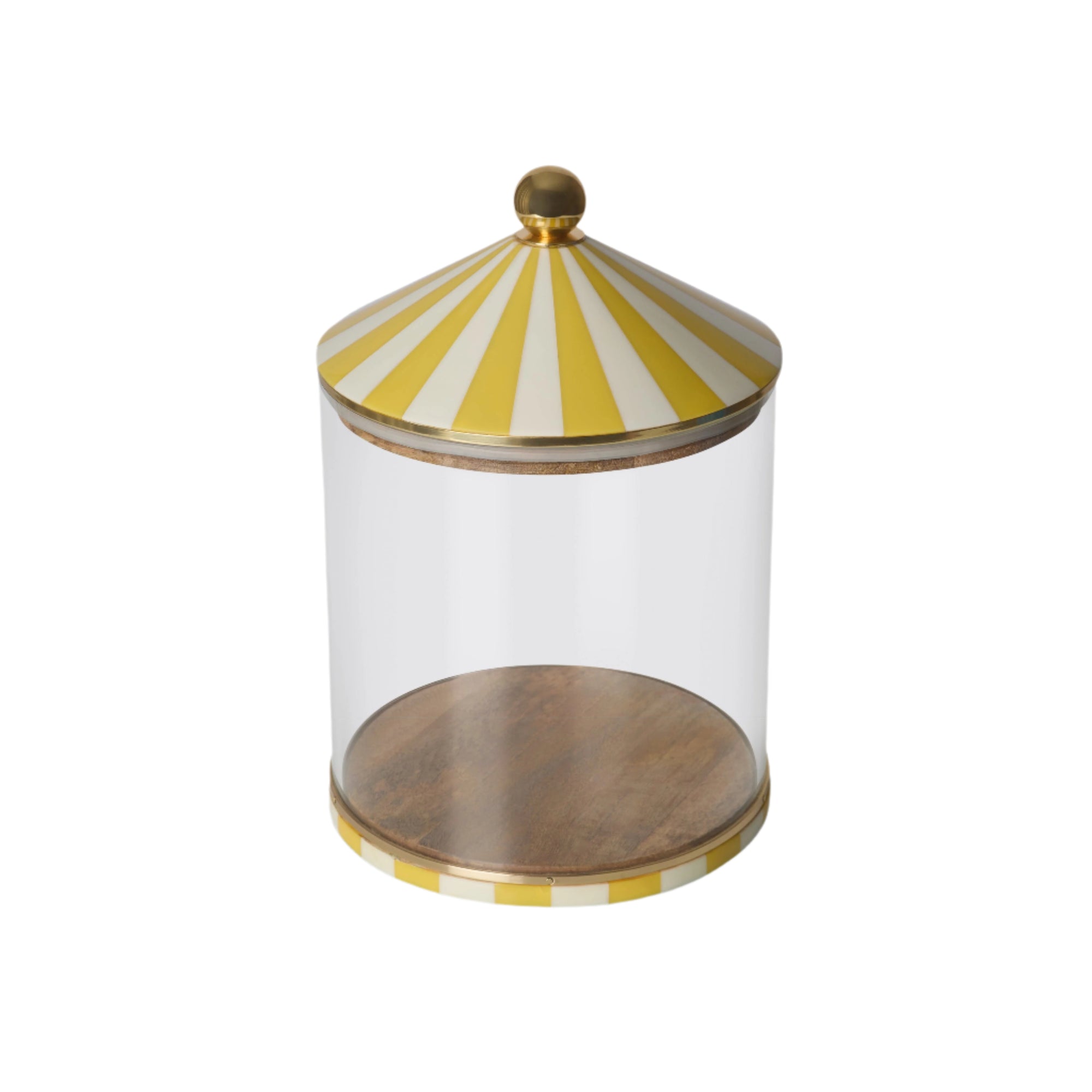 Circus Storage Jar | Extra Large | Yellow and White