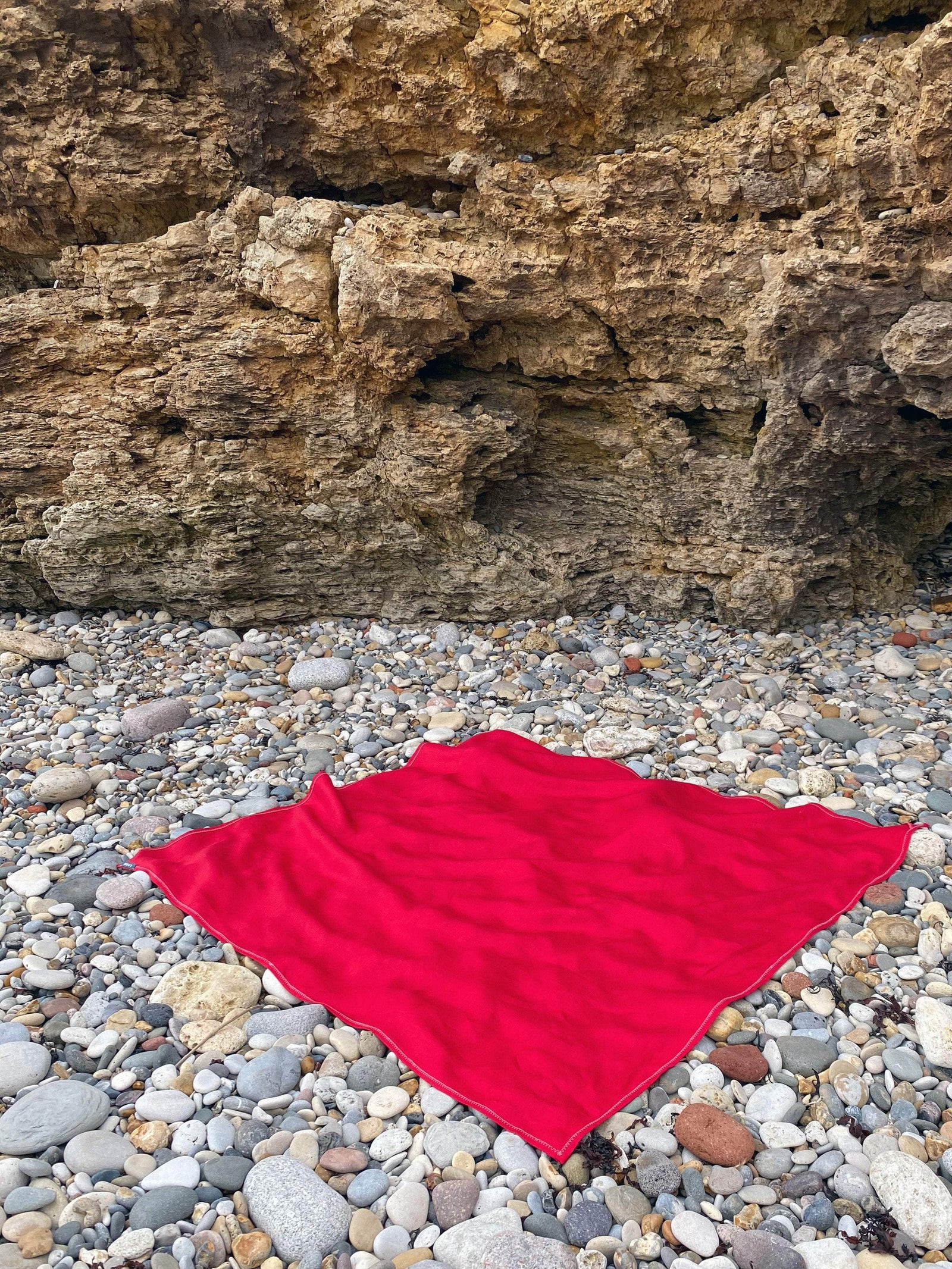 Irish Linen Large Towel - Red