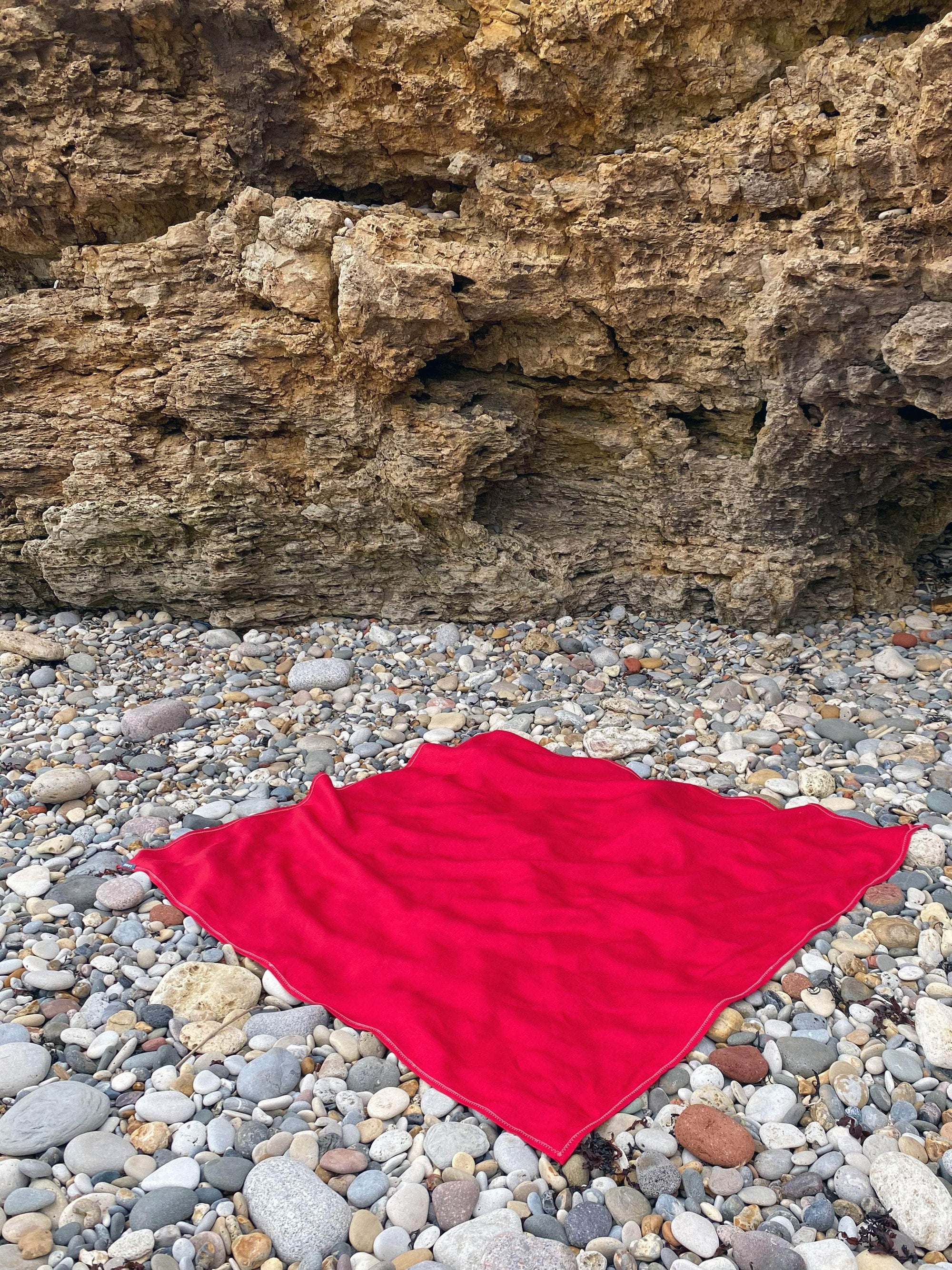 Irish Linen Large Towel - Red