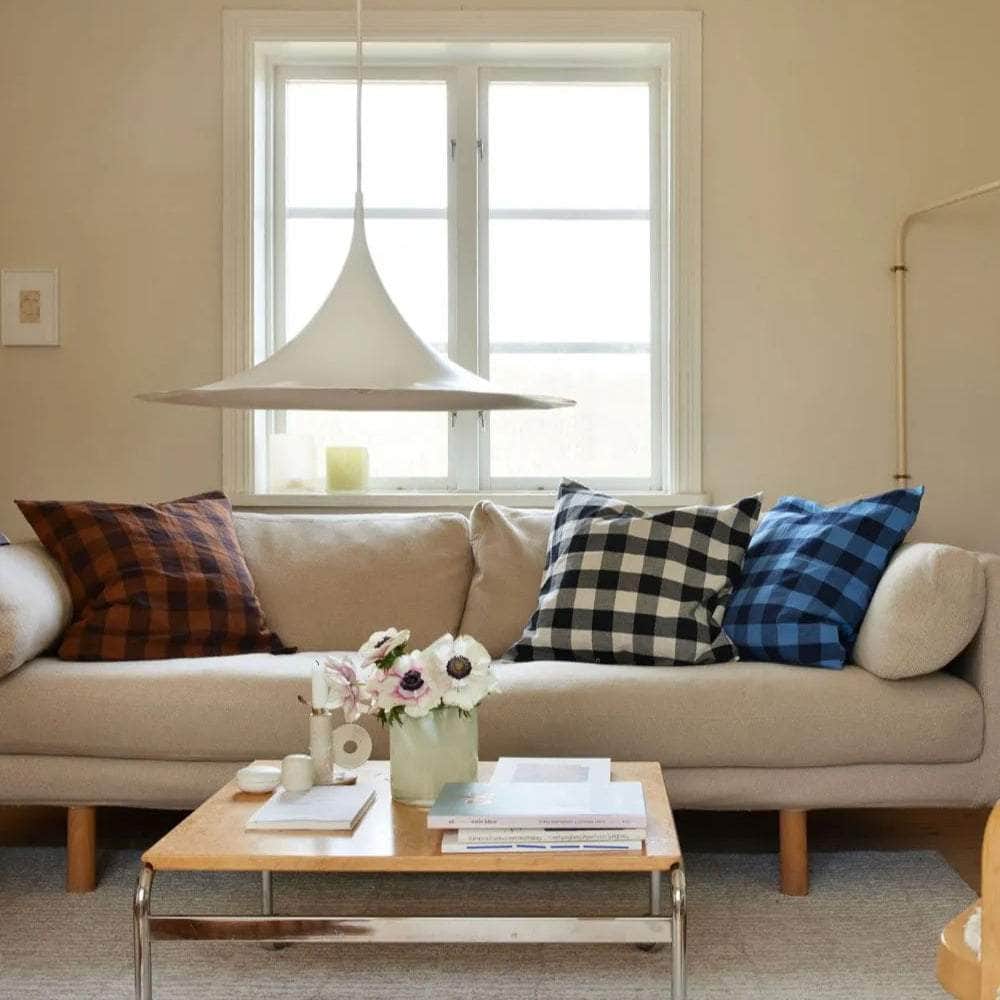 Cushion Cover Checked b/w