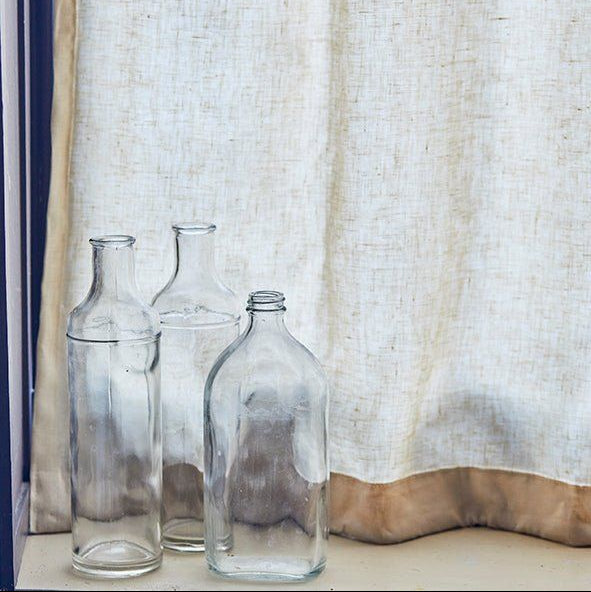 Cafe Curtain 65 - Pocket Top - Elderfield Cornsilk - Pole Width 36cm x Drop 42cm